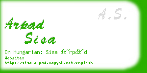 arpad sisa business card